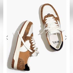 Madewell Court Sneakers - Leopard spotted calf hair size 10